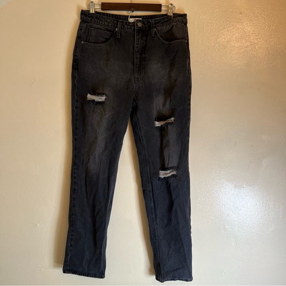 BP Women’s Black Distressed Dad Jeans